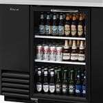Turbo Air TBB-3SG-N Black 2 Glass Door Refrigerated Back Bar Storage Cabinet, 115 Volts
