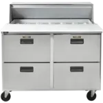 Traulsen CLPT-4812-DW 48.56'' 4 Drawer Refrigerated Sandwich / Salad Prep Table with