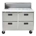 Traulsen CLPT-4818-DW 48.25'' 4 Drawer Mega Top Refrigerated Sandwich / Salad Prep Table