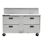 Traulsen CLPT-6024-DW 60.25'' 4 Drawer Mega Top Refrigerated Sandwich / Salad Prep Table