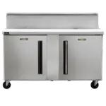 Traulsen CLPT-6024-SD-LR 60.25'' 2 Door Mega Top Refrigerated Sandwich / Salad Prep Table