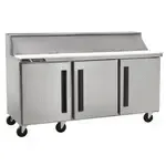 Traulsen CLPT-7230-SD-RRR 72.50'' 3 Door Mega Top Refrigerated Sandwich / Salad Prep Table