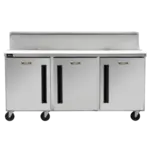 Traulsen CLPT-7230-SD-RRR 72.50'' 3 Door Mega Top Refrigerated Sandwich / Salad Prep Table