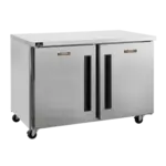 Traulsen CLUC-36F-SD-LR 36.25'' 2 Section Undercounter Freezer with 2 Left/Right Hinged Solid Doors and Side / Rear Breathing Compressor