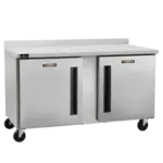 Traulsen CLUC-60F-SD-WTLL 60.25'' 2 Door Worktop Freezer with Side / Rear Breathing Compressor - 16.94 cu. ft.