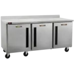 Traulsen CLUC-72R-SD-WTRRR 72.25'' 3 Door Worktop Refrigerator with Front Breathing Compressor - 18.80 cu. ft.