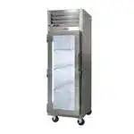Traulsen G11001-032 29.88'' 24 cu. ft. Top Mounted 1 Section Glass Half Door Reach-In Refrigerator