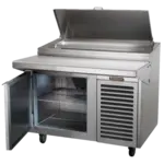 Traulsen TB091SL2S 91'' 3 Door Counter Height Refrigerated Pizza Prep Table