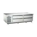 Traulsen TE072LT Spec-Line 72" 4 Drawer Freezer Base, Stainless Steel with Marine Edge Top - 115 Volts