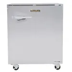 Traulsen ULT27-L-SB 27'' 1 Section Undercounter Freezer with 1 Left Hinged Solid Door and Front Breathing Compressor