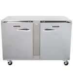 Traulsen ULT60-LR-SB 60'' 2 Section Undercounter Freezer with 2 Left/Right Hinged Solid Doors and Front Breathing Compressor
