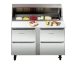 Traulsen UPD2709D0-0300-SB 27'' 2 Drawer Counter Height Refrigerated Sandwich / Salad Prep Table with Standard Top