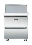 Traulsen UPT279-D 27'' 2 Drawer Counter Height Refrigerated Sandwich / Salad Prep Table with Mega Top