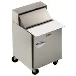 Traulsen UPT279-R-SB 27'' 1 Door Counter Height Refrigerated Sandwich / Salad Prep Table with Mega Top