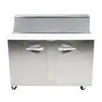 Traulsen UPT4818LR-0300-SB 48'' 2 Door Counter Height Refrigerated Sandwich / Salad Prep Table with Standard Top