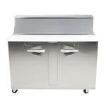 Traulsen UPT7230-RR 72'' 2 Door Counter Height Refrigerated Sandwich / Salad Prep Table with Mega Top