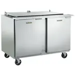 Traulsen UST4812-LL 48'' 2 Door Counter Height Refrigerated Sandwich / Salad Prep Table with Standard Top