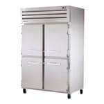 True STG2F-4HS 52.63'' 56.0 cu. ft. Top Mounted 2 Section Solid Half Door Stainless Steel and Aluminum Reach-In Freezer