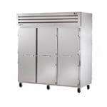True STG3F-3S 77.75'' 85.0 cu. ft. Top Mounted 3 Section Solid Door Stainless Steel and Aluminum Reach-In Freezer
