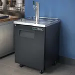 True TDD-1-HC 1 Tap 1/2 Barrel Draft Beer Cooler - Black, 1 Keg Capacity