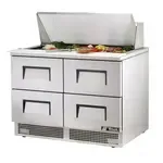 True TFP-48-18M-D-4 48.13'' 4 Drawer Counter Height Mega Top Refrigerated Sandwich / Salad Prep Table