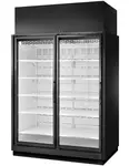 True TRM2L-NN-BLK-WHT-1BLKLL-4 67.50'' Section Glass Door Merchandiser Freezer