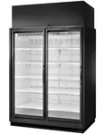 True TRM2M-YY-BLK-WHT-1BLKLL-4 65.50'' Section Refrigerated Glass Door Merchandiser