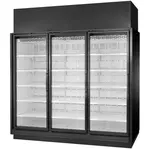 True TRM3M-NN-BLK-WHT-1BLKLLL-4 980'' Section Refrigerated Glass Door Merchandiser