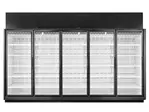 True TRM5L-YN-BLK-WHT-1BLKLLLLL-4 157.63'' Section Glass Door Merchandiser Freezer