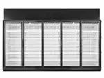 True TRM5L-YY-BLK-WHT-1BLKLLLLL-4 157.50'' Section Glass Door Merchandiser Freezer