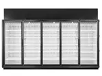 True TRM5M-NY-BLK-WHT-1BLKLLLLL-4 158.63'' Section Refrigerated Glass Door Merchandiser