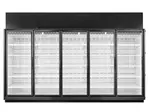 True TRM5M-YY-BLK-WHT-1BLKLLLLL-4 157.50'' Section Refrigerated Glass Door Merchandiser