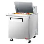 Turbo Air EST-28-12-N6-V 27.5'' Mega Top Refrigerated Sandwich / Salad Prep Table
