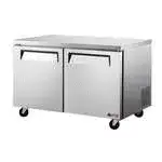 Turbo Air EUF-60-N-V 60.25'' 2 Section Undercounter Freezer with 2 Left/Right Hinged Solid Doors and Side / Rear Breathing Compressor