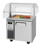 Turbo Air JBT-36-N 35.38'' 1 Door ADA Height Refrigerated Sandwich / Salad Prep Table with Standard Top