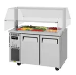 Turbo Air JBT-48-N 47.25'' 2 Door ADA Height Refrigerated Sandwich / Salad Prep Table with Standard Top