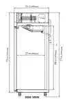 Turbo Air M3F19-1-N 25.25'' 18.44 cu. ft. Top Mounted 1 Section Solid Door Reach-In Freezer