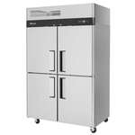 Turbo Air M3R47-4-N 51.75'' 42.1 cu. ft. Top Mounted 2 Section Solid Half Door Reach-In Refrigerator