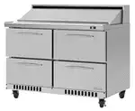 Turbo Air PST-48-D4-FB-N 48.25'' Refrigerated Sandwich / Salad Prep Table with