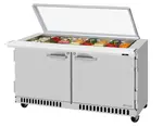 Turbo Air PST-60-24-FB-N-GL 60.25'' Refrigerated Sandwich / Salad Prep Table with