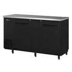 Turbo Air TBB-24-48SB-N6 Black 2 Solid Door Refrigerated Back Bar Storage Cabinet, 115 Volts