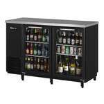 Turbo Air TBB-24-48SG-N Black 2 Glass Door Refrigerated Back Bar Storage Cabinet, 115 Volts