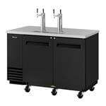 Turbo Air TBD-2SB-N6 4 Taps 1/2 Barrel Draft Beer Cooler - Black, 2 Kegs Capacity, 115 Volts