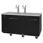 Turbo Air TBD-3SB-N 4 Taps 1/2 Barrel Draft Beer Cooler - Black, 3 Kegs Capacity, 115 Volts