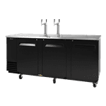 Turbo Air TBD-4SB-N 4 Taps 1/2 Barrel Draft Beer Cooler - Black, 4 Kegs Capacity, 115 Volts