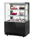 Turbo Air TBP36-54FN-W(B) 35.38'' Glass Refrigerated Bakery Display Case with