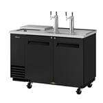 Turbo Air TCB-2SB-N6 4 Taps 1/2 Barrel Draft Beer Cooler - Black, 2 Kegs Capacity, 115 Volts