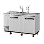 Turbo Air TCB-3SD-N6 4 Taps 1/2 Barrel Draft Beer Cooler - Stainless Steel, 3 Kegs Capacity, 115 Volts