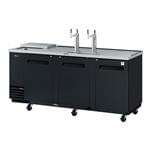Turbo Air TCB-4SB-N 4 Taps 1/2 Barrel Draft Beer Cooler - Black, 4 Kegs Capacity, 115 Volts