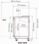 Turbo Air TCB-4SB-N 4 Taps 1/2 Barrel Draft Beer Cooler - Black, 4 Kegs Capacity, 115 Volts